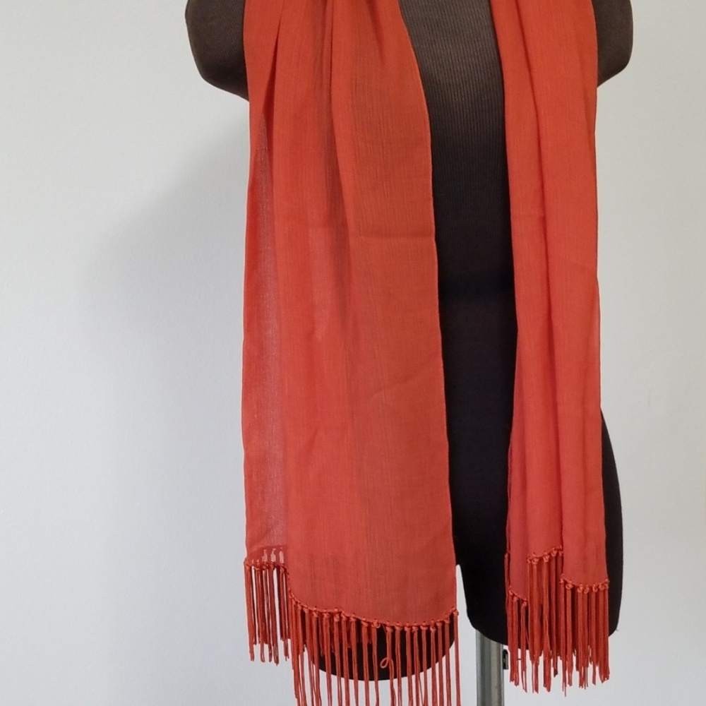 Womens orange Scarf Wrap beautiful